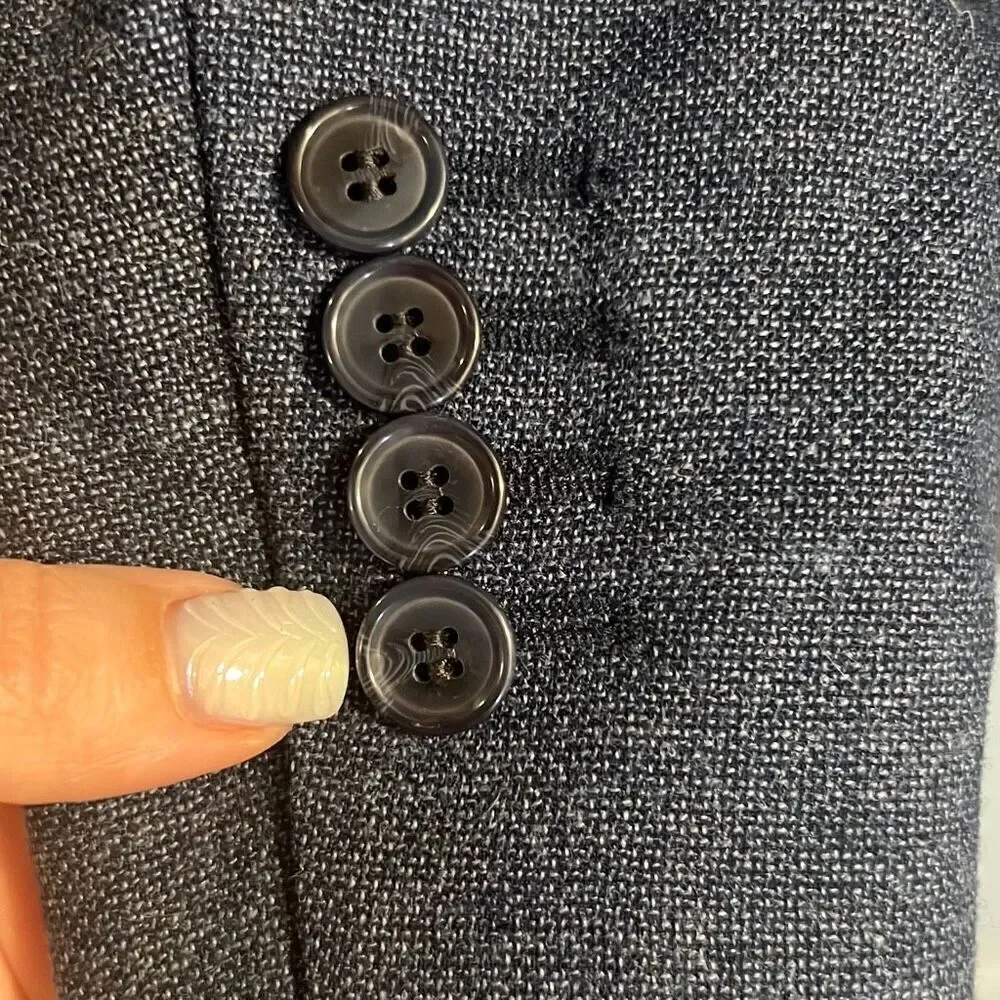 ✨K Kimmy Custom Tailor Navy & Brown Paisley Blazer✨